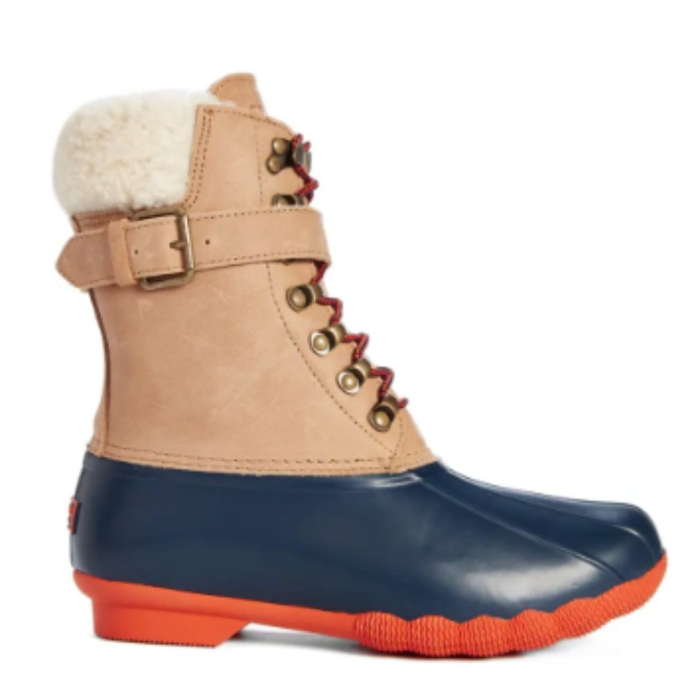 NWT! New in Box! Sperry Shearwater Water-Resistant Boot Sherpa Duck Rain Boot